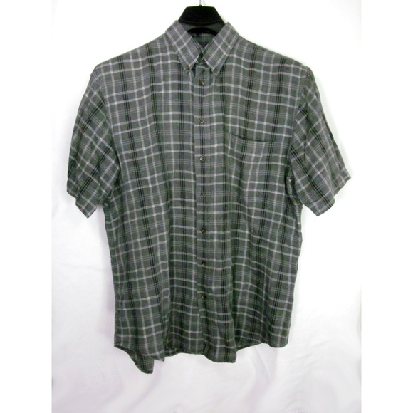 Roundtree & Yorke Men's Shirt Sz L Short Sleeve - Picture 1 of 4